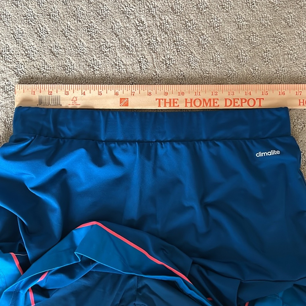 Adidas Climalite Blue Pleated Hem Tennis Golf Skort Skirt - Picture 4 of 8